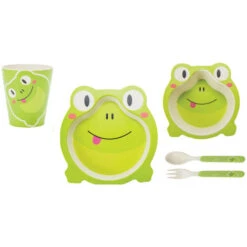 Set Pappa 5pz Stoviglie Per Bambini In Melamina Svezzamento Piatto Ciotola Tazza -Rowentus Negozio 74829791 3