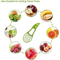 3-in-1 Avocado Affettatrice Shea Corer Burro Pelapatate Cutter Separatore Di Polpa Coltello Di Plastica Utensili Da Cucina Per Verdure Accessorio Per La Casa -Rowentus Negozio 75453427 3