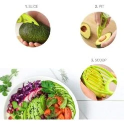 3-in-1 Avocado Affettatrice Shea Corer Burro Pelapatate Cutter Separatore Di Polpa Coltello Di Plastica Utensili Da Cucina Per Verdure Accessorio Per La Casa -Rowentus Negozio 75453427 4