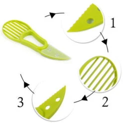 3 In 1 Avocado Affettatrice Avocado Corer Pelapatate Cutter Separatore Di Polpa Coltello Di Plastica Utensili Da Cucina Per Verdure Accessori Per La Casa -Rowentus Negozio 75453492 4