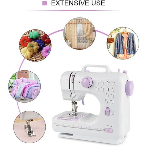 Macchina Da Cucire Overlock Elettrica Macchina Da Cucire 12 Punti Macchina Da Cucire A Doppio Filo 4 Macchina Da Cucire Overlock Elettrica Macchina Da Cucire 12 Punti Macchina Da Cucire A Doppio Filo - immagine 2