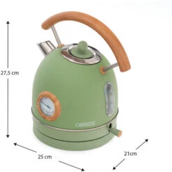 Bollitore D'acqua Caprizze Nara 2200 W In Acciaio Inox Con Termometro Integrato Capacitá 1.8 L Verde Opaco E Effetto Legno -Rowentus Negozio 76398305 4