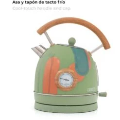 Bollitore D'acqua Caprizze Nara 2200 W In Acciaio Inox Termometro Integrato Capacitá 1.8 L Decorazione Floreale E Effetto Legno -Rowentus Negozio 76398307 3