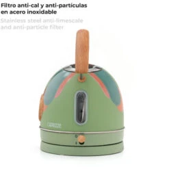 Bollitore D'acqua Caprizze Nara 2200 W In Acciaio Inox Termometro Integrato Capacitá 1.8 L Decorazione Floreale E Effetto Legno -Rowentus Negozio 76398307 5