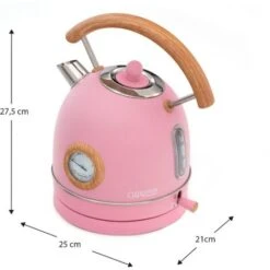 Bollitore D'acqua Caprizze Nara 2200 W In Acciaio Inox Con Termometro Integrato Capacitá 1.8 L Rosa Opaco E Effetto Legno -Rowentus Negozio 76398309 4