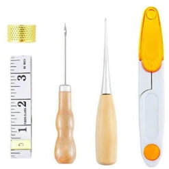 31Pcs In Pelle Filo Cerato Strumento Del Mestiere Accessori Per Cucire FAI DA TE In Pelle Aghi Per Cucire A Mano Per Tappeto In Pelle Tela Cucito FAI DA TE -Rowentus Negozio 77495261 4