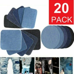 20 Toppe Termoadesive Per Jeans, Toppe In Tessuto Denim, Senza Cuciture, Toppe Per Pantaloni Al Ginocchio, In 4 Misure, Per Bambini, Donne, Uomini, Jeans E Riparazione Di Abbigliamento (multicolore) -Rowentus Negozio 77496100 5