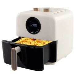 Friggitrice Ad Aria XL Grande , 5litri , 10 Programmi , Luce Interna , Display LED , Air Fryer , Senza Olio , Limos , Mobiclinic