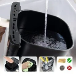 Friggitrice Ad Aria XL Grande , 5litri , 10 Programmi , Luce Interna , Display LED , Air Fryer , Senza Olio , Limos , Mobiclinic -Rowentus Negozio 78058082 4