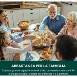 CHEFREE AFG01 - Friggitrice Ad Aria Forno 1650W & 6L - 8-in-1 - 4 Livelli Di Riscaldamento -Rowentus Negozio 78319056 3
