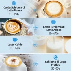 Schiumatore Latte Elettrico,Morpilot Montalatte Elettrico 4 In 1, Montalatte Silenzioso Per Macchiato Cappuccino Caffélatte Latte Freddo O Caldo Rivestimento Antiaderante -Rowentus Negozio 78981850 2