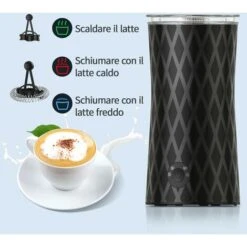 Schiumatore Latte Elettrico,Morpilot Montalatte Elettrico 4 In 1, Montalatte Silenzioso Per Macchiato Cappuccino Caffélatte Latte Freddo O Caldo Rivestimento Antiaderante -Rowentus Negozio 78981850 4