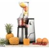 H.koenig GSX22 Estrattore Di Succo, 3 Filtri Per Succo, Tubo Extra Large, 60 Giri/min, Spremitura Lenta, Acciaio Inox, BPA Free 1L, 400W