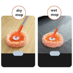 Mocio Per Pulizia Rotante Con Manico Regolabile Mocio Per Pulizia Inerte Per Detergente Per Vetri Per Pavimenti, Soffitti, Pareti Domestiche 1 Pz -Rowentus Negozio 79448641 3