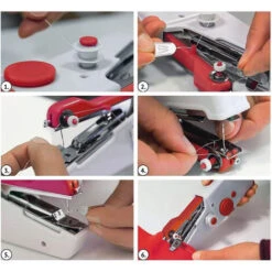 Macchina Da Cucire Portatile Mini Cucitrice Da Viaggio Per Tessuti Taglio Cucito -Rowentus Negozio 79950326 4