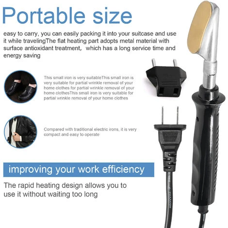 220 V 50 W Mini Ferro Da Stiro Elettrico Portatile Home Travel Abbigliamento In Pelle Strumenti Per La Rimozione Delle Rughe Riscaldamento Rapido Ferro Da Stiro Elettrico A Temperatura Costante 4 220 V 50 W Mini Ferro Da Stiro Elettrico Portatile Home Travel Abbigliamento In Pelle Strumenti Per La Rimozione Delle Rughe Riscaldamento Rapido Ferro Da Stiro Elettrico A Temperatura Costante - immagine 2