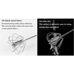 Agitatore Rotante Automatico Fruste Manuali E Fruste In Acciaio Inossidabile Frullino Per Le Uova Manuale Semiautomatico In Acciaio Inossidabile Montalatte Miscelatore Non Elettrico (12 Pollici) READC 10 Agitatore Rotante Automatico Fruste Manuali E Fruste In Acciaio Inossidabile Frullino Per Le Uova Manuale Semiautomatico In Acciaio Inossidabile Montalatte Miscelatore Non Elettrico (12 Pollici) READC -Rowentus Negozio 80962667 4