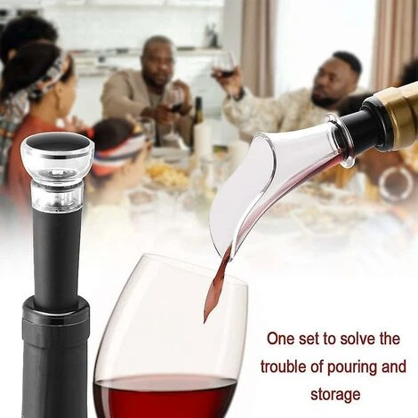 Aeratore Per Vino Da 1 Pezzo E Tappo Per Vino Da 1 Pezzo Vuoto D'aria Antigoccia Riutilizzabile Tappo Del Vino In Silicone Aspiratore D'aria Per Vino Rosso Champagne 5 Aeratore Per Vino Da 1 Pezzo E Tappo Per Vino Da 1 Pezzo Vuoto D'aria Antigoccia Riutilizzabile Tappo Del Vino In Silicone Aspiratore D'aria Per Vino Rosso Champagne - immagine 3
