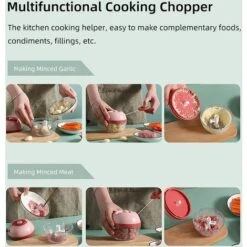Mini Trita-aglio, Taglierina, Trita-aglio, Frantoio, Spremi-aglio, Tritatutto, Mini Robot Da Cucina, Lame In Acciaio Inossidabile Resistenti E Facili Da Usare, Strumento Ideale Per La Cucina Domestica -Rowentus Negozio 81291939 5