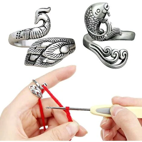 Fiocchi Da Cucito Accessori Passanti Lavorati A Maglia Fiocchi All'uncinetto Fiocchi Per Le Dita Regolabili, Stile Pavone 6 Fiocchi Da Cucito Accessori Passanti Lavorati A Maglia Fiocchi All'uncinetto Fiocchi Per Le Dita Regolabili, Stile Pavone - immagine 4