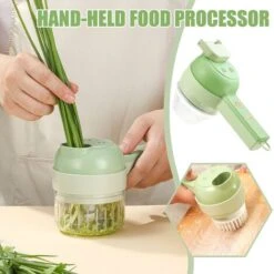 Tagliaverdure Elettrico Portatile 4 In 1 Affettatrice Per Frutta E Verdura Multifunzione -Rowentus Negozio 81292624 2