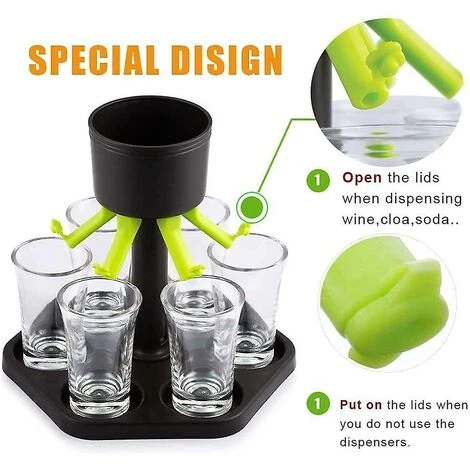 6 Dispenser E Supporto In Plastica, Dispenser Shot, Bicchierini 5 6 Dispenser E Supporto In Plastica, Dispenser Shot, Bicchierini - immagine 3