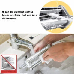 Pasta Maker Attachment Pasta Roller Cutter Parts Noodles Press Machine Compatibile Con Le Impastatrici KitchenAid Per Pasta Sfoglia (Argento) -Rowentus Negozio 81574756 4