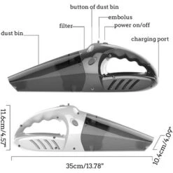 Aspirapolvere Per Auto Senza Fili 4 In 1 Da 120 W Con Ricarica USB Aspirapolvere Umido E Secco-nero -Rowentus Negozio 81888271 3