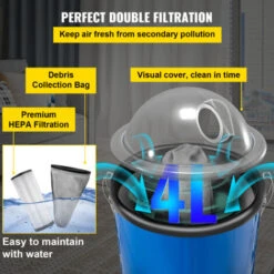 VEVOR Aspirapolvere Multiciclonico Elettrico Da 220 V 1000 W, Filtrazione HEPA Per Aspirapolvere Professionale Portata DeAria 3,26 L/S, Aspiratore A Zaino Capacita 4 L Uso Domestico E Commerciale 11 VEVOR Aspirapolvere Multiciclonico Elettrico Da 220 V 1000 W, Filtrazione HEPA Per Aspirapolvere Professionale Portata DeAria 3,26 L/S, Aspiratore A Zaino Capacita 4 L Uso Domestico E Commerciale -Rowentus Negozio 82818606 5