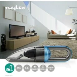 Nedis Aspirapolvere A Mano 75 W Ricaricabile Bagnata / Secca Litio Blu / Grigio -Rowentus Negozio 85339686 2