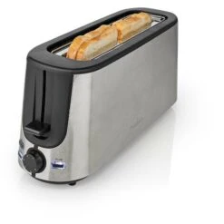 Nedis Tostapane Serie In Acciaio Inossidabile 1 Slot Livelli Di Doratura: 6 Funzione Di Scongelamento Portapane Alluminio -Rowentus Negozio 85339693 5