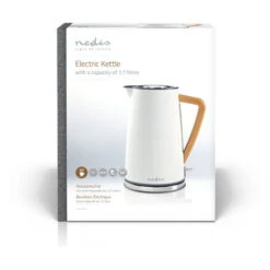 Nedis Bollitore Elettrico 1.7 L Soft Touch Bianco Ruotabile Di 360 Gradi Elemento Riscaldante Nascosto Controller Strix® Protezione Da Bollitura A Secco -Rowentus Negozio 85339716 4