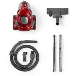 Nedis Aspirapolvere Senza Sacchetto Senza Sacco 700 W Capacità Sacco: 1.5 L Spazzola Combinato Azione Raggio: 7 M Filtro Dell'aria HEPA Antracite / Rosso -Rowentus Negozio 85339731 4