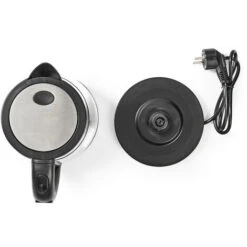 Nedis Bollitore Elettrico 1.7 L Vetro Trasparente 60,70,80,90,100 °C Indicatore Di Temperatura Ruotabile Di 360 Gradi Elemento Riscaldante Nascosto Controller Strix® Protezione Da Bollitura A -Rowentus Negozio 85339733 5