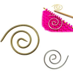 Cavo A Spirale Tondo In Maglia Porta Punti Per Maglieria Abbigliamento Fai Da Te Aghi Per Cucire Scialle Per Tappezzeria 1 Pezzo (argento) -Rowentus Negozio 85581021 2