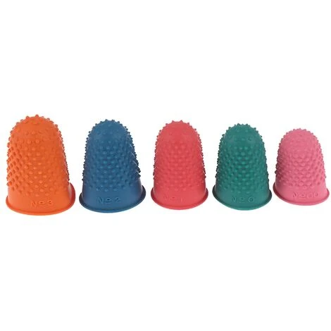 Ditale In Gomma Traspirante In Silicone Con Punta Delle Dita, Copridito, Quilting, Cucito, 5 Pezzi (arancione) 7 Ditale In Gomma Traspirante In Silicone Con Punta Delle Dita, Copridito, Quilting, Cucito, 5 Pezzi (arancione) - immagine 5