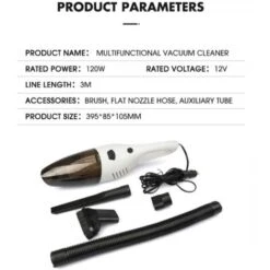 Trade Shop - Aspirapolvere Aspira Polvere Per Auto Palmare A 12v 120w + Accessori Kit Pulizia -Rowentus Negozio 85783956 5