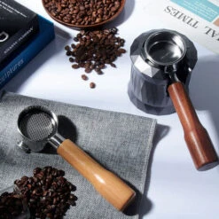 51mm Bottomless Portafilter Coffee Bottomless Compatible With DeLonghi Espresso Machine EC680 And EC685 Rosewood Handle (Filter Basket Included, Two Ears) 9 51mm Bottomless Portafilter Coffee Bottomless Compatible With DeLonghi Espresso Machine EC680 And EC685 Rosewood Handle (Filter Basket Included, Two Ears) -Rowentus Negozio 85893420 3