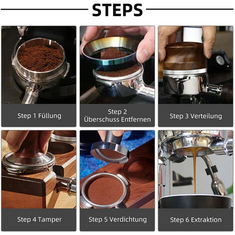 51mm Bottomless Portafilter Coffee Bottomless Compatible With DeLonghi Espresso Machine EC680 And EC685 Rosewood Handle (Filter Basket Included, Two Ears) 7 51mm Bottomless Portafilter Coffee Bottomless Compatible With DeLonghi Espresso Machine EC680 And EC685 Rosewood Handle (Filter Basket Included, Two Ears) - immagine 5