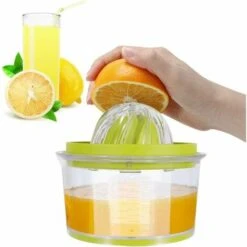 Spremiagrumi Manuale Spremiagrumi, Spremiagrumi 4 In 1 Spremiagrumi Manuale, Spremiagrumi Con Contenitore Da 400 Ml, Spremiagrumi In Plastica, Spremiagrumi, Spremiagrumi E Frutta, Multi-Wa