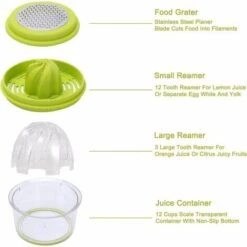 Spremiagrumi Manuale Spremiagrumi, Spremiagrumi 4 In 1 Spremiagrumi Manuale, Spremiagrumi Con Contenitore Da 400 Ml, Spremiagrumi In Plastica, Spremiagrumi, Spremiagrumi E Frutta, Multi-Wa -Rowentus Negozio 85910232 3