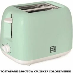 TOSTAPANE 650W CM.28X17 VERDE
