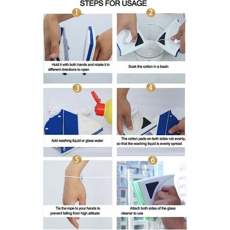 Lavavetri Magnetico Bifacciale Regolabile Magnetico Doppio Vetro Tergicristallo Aliante Facile Da Pulire Per 3-8mm 13Thirteen Glass Windows 4 Lavavetri Magnetico Bifacciale Regolabile Magnetico Doppio Vetro Tergicristallo Aliante Facile Da Pulire Per 3-8mm 13Thirteen Glass Windows - immagine 2