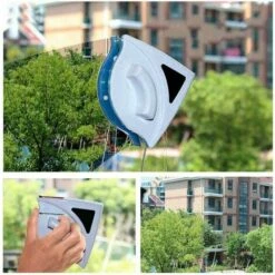 Lavavetri Magnetico, Spazzola Per La Pulizia Dei Vetri A Doppia Estremità, Lavavetri Magnetico A Doppia Estremità Con Corda Anticaduta Per Finestre Di Vetro Da 3-8 Mm (blu) -Rowentus Negozio 86176444 5