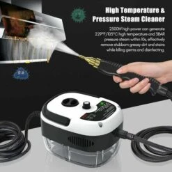 Pulitore A Vapore Portatile GTA 2500W, Macchina Per La Pulizia A Vapore Pressurizzata Ad Alta Temperatura Con Testine A Spazzola, Per Auto Da Bagno Mobili Da Cucina, Spina Europea Rossa - Spina Europe -Rowentus Negozio 86184947 3