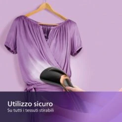 Philips Steam&Go GC365/80 Stiratrice Verticale A Vapore, 1300 W, Vapore 24 G/min, Stiratura Orizzontale E Verticale, Serbatoio Acqua Rimovibile 70 Ml -Rowentus Negozio 86325468 2