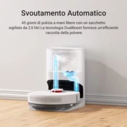 Dreame D10 Plus Robot Aspirapolvere Lavapavimenti Con Svuotamento Automatico Polvere, Navigazione LiDAR Rilevamento Ostacoli, Aspirazione 4000Pa Tappeti Peli Animali, Autonomia 170min, WiFi/APP/Alexa -Rowentus Negozio 86325524 4