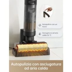 Dreame H12 Pro Aspirapolvere Lavapavimenti Senza Fili, Pulizia Bordi, Autopulente, Asciugatura Ad Aria Calda, Serbatoio Acqua 900 Ml, 35min Autonomia, Pavimenti Duri, Peli Animali Domestici -Rowentus Negozio 86327799 2