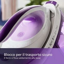 Philips PerfectCare Performer Ferro Da Stiro Con Caldaia- 2600W, Colpo Di Vapore 450g, Pressione 6,5 Bar, Tecnologia OptimalTEMP, Serbatoio 1,8 L, Viola/Bianco (GC8752/30) -Rowentus Negozio 86627977 5
