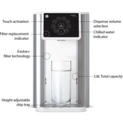 Aqua Optima Aurora Dispenser Di Acqua Refrigerata Istantanea, Capacità 3,8 Litri, Con Filtro Dell'acqua A 5 Stadi Evolve+ Per La Riduzione Della Microplastica E Delle Impurità -Rowentus Negozio 86633734 5